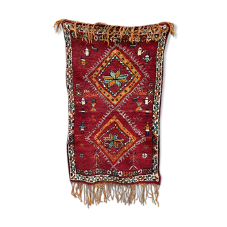 Moroccan berber wool rug 130x76cm