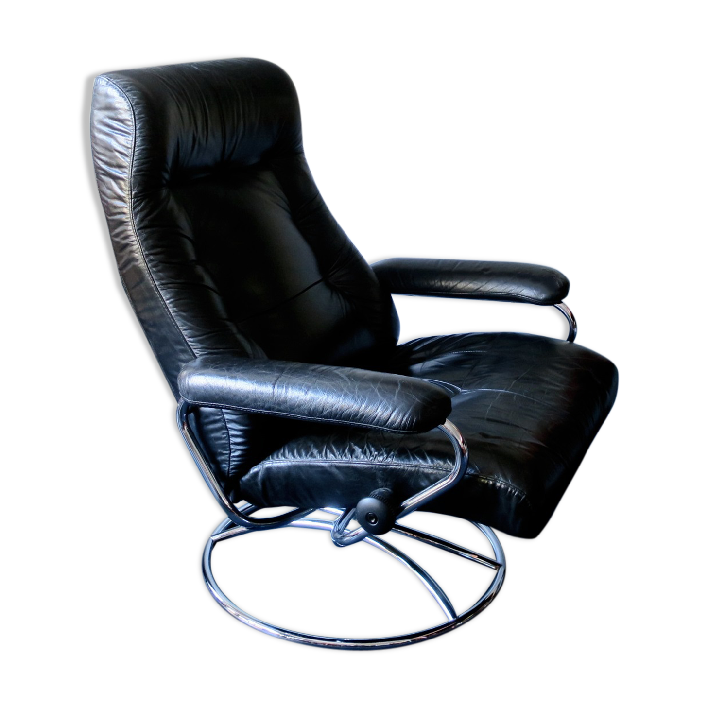 Mid-century reclining swivel lounge chair, 1960