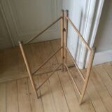Old natural wood towel rack