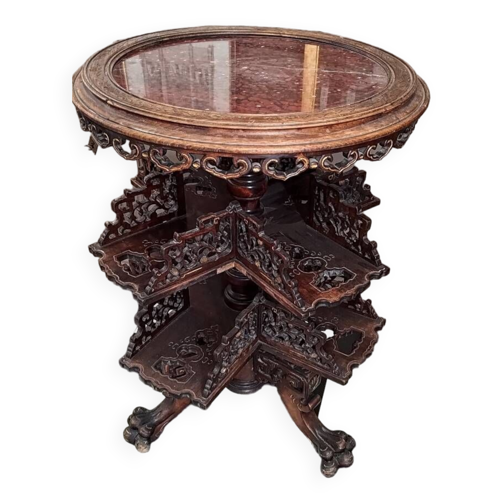 Asian revolving bookcase