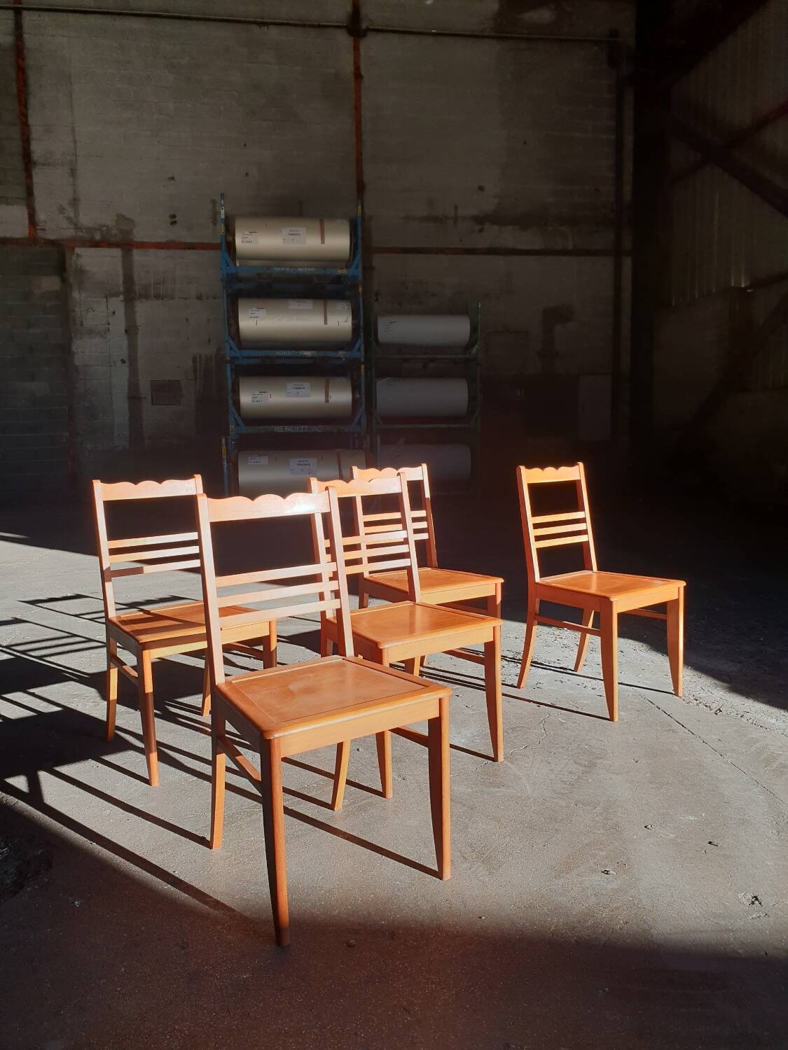 Set of 5 chairs 1950