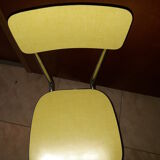 Paire de chaises en formica jaune  vintage
