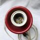 Old red ceramic lamp foot, 50s