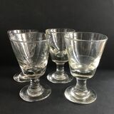 Suite of 4 thick old glasses