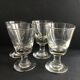 Suite de 4 verres anciens épais
