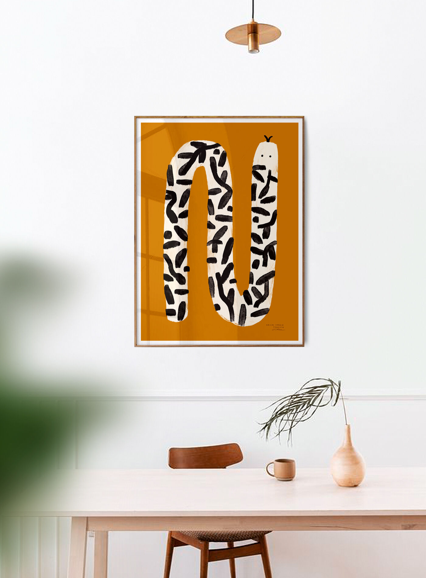 Wall poster snake plant pattern 50cm * 70cm