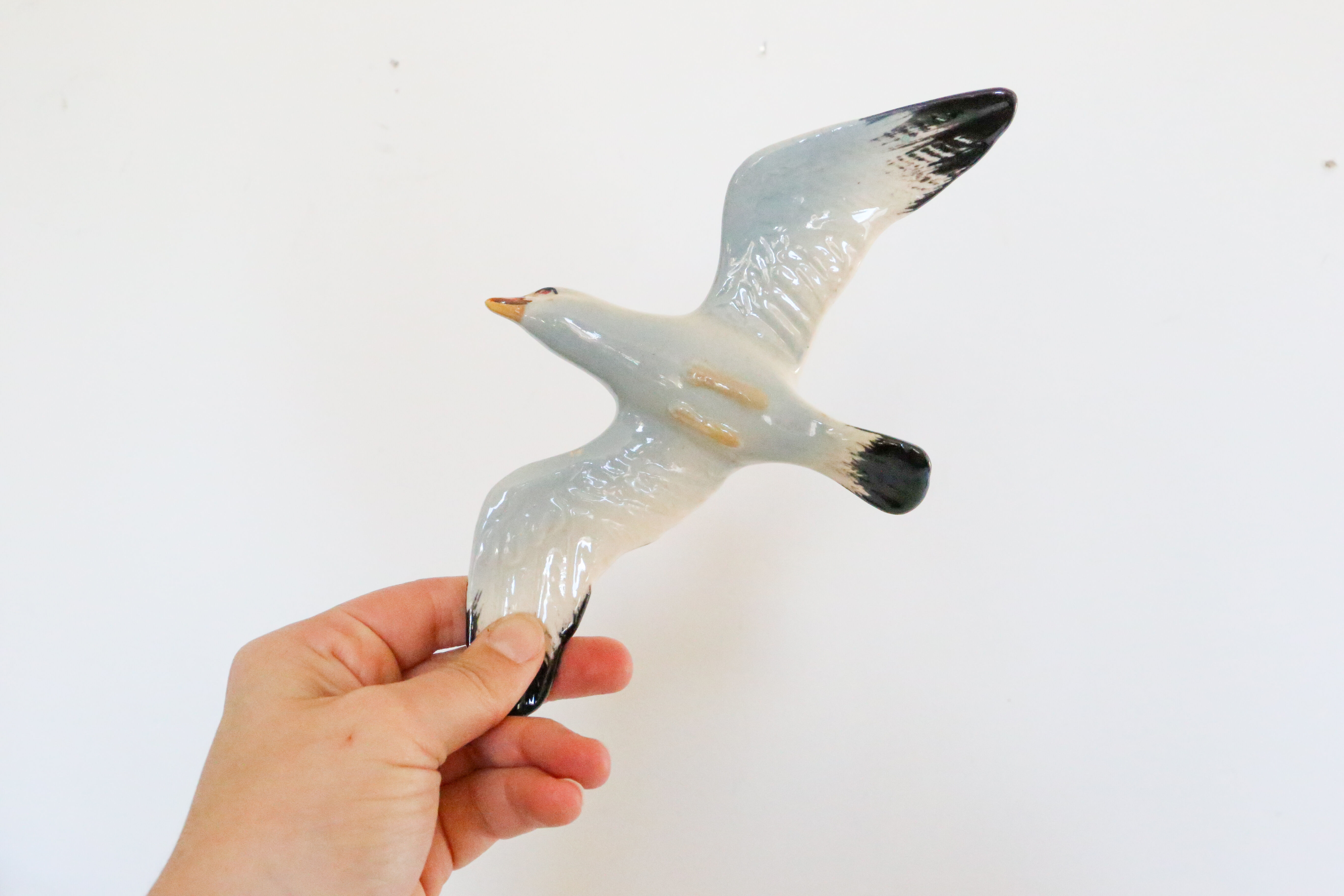 Seagull, wall decoration, vintage ceramic