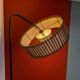 Lampadaire vintage - rotin et bambou - années 1950