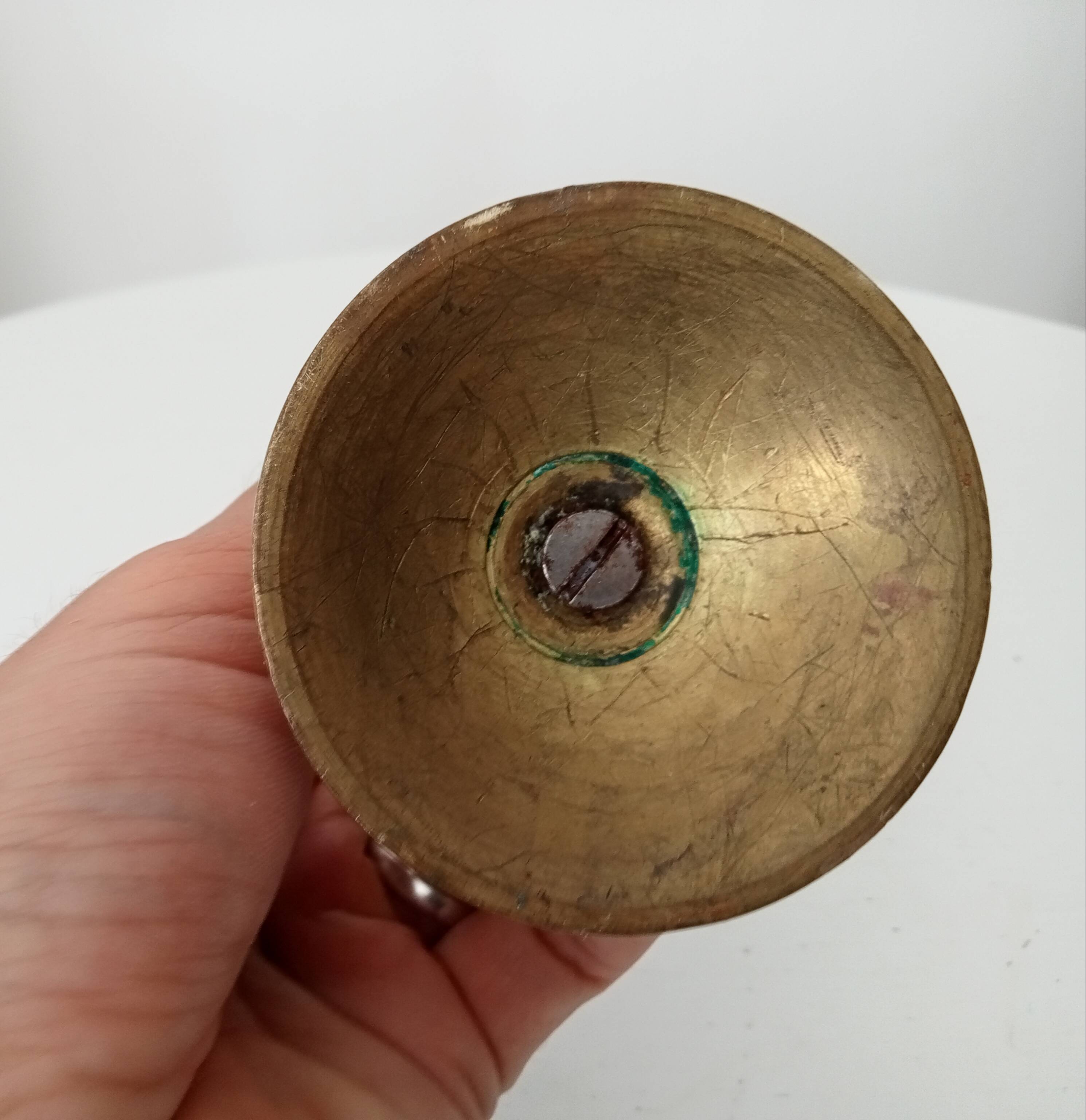 Antique folk art candle holder 1914/18