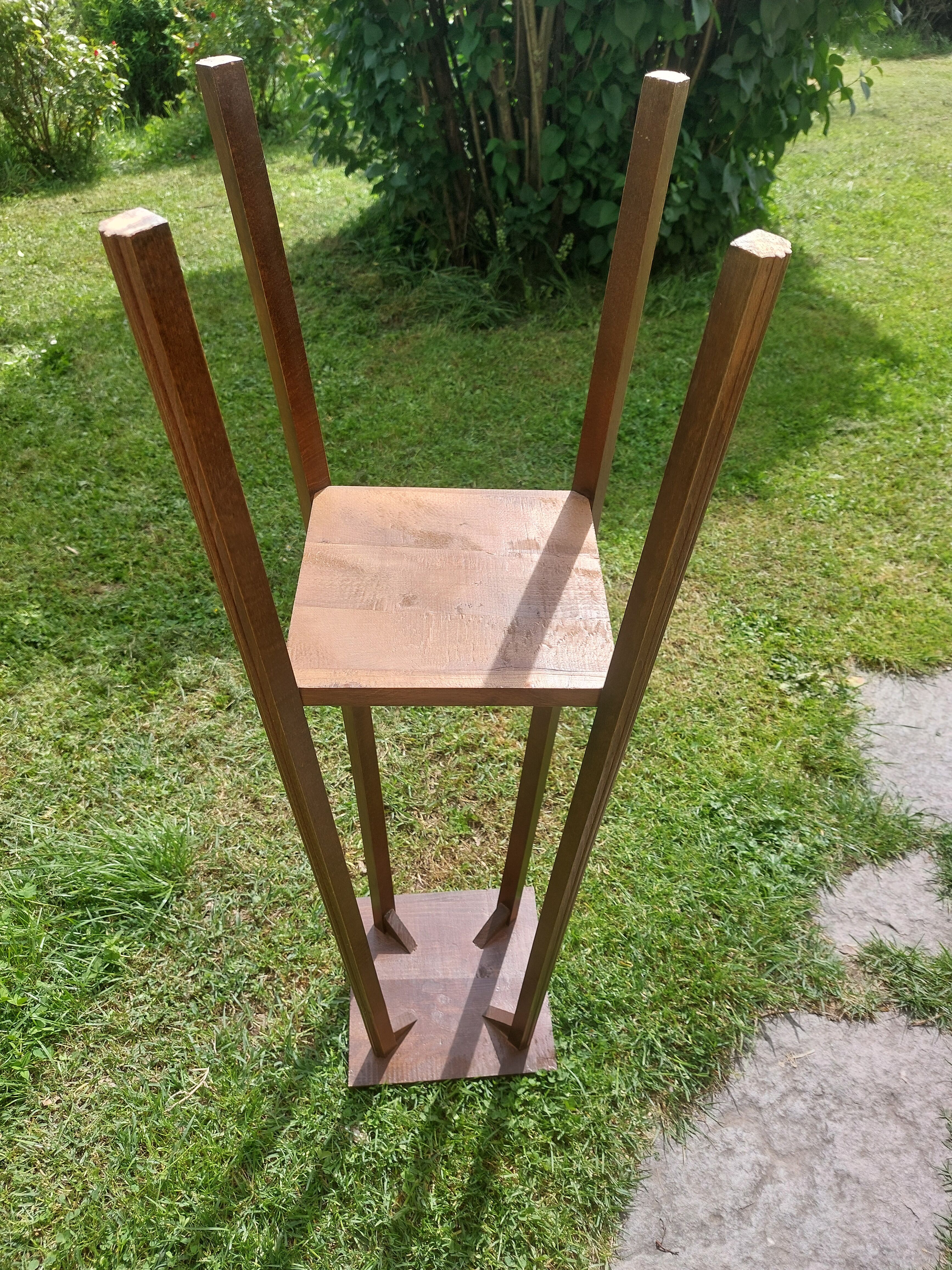high wooden stool