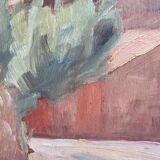 Painting bifacial view orientalist and mediterranean navy signed mid-xx°