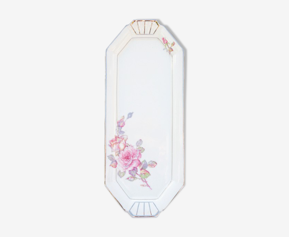 Plateau porcelaine années 20 fleurs