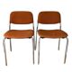 Pair of vintage Eurosit chairs, chrome and tweed, 1970s