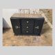 Black art deco sideboard and grey marble