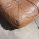 Vintage leather pouf