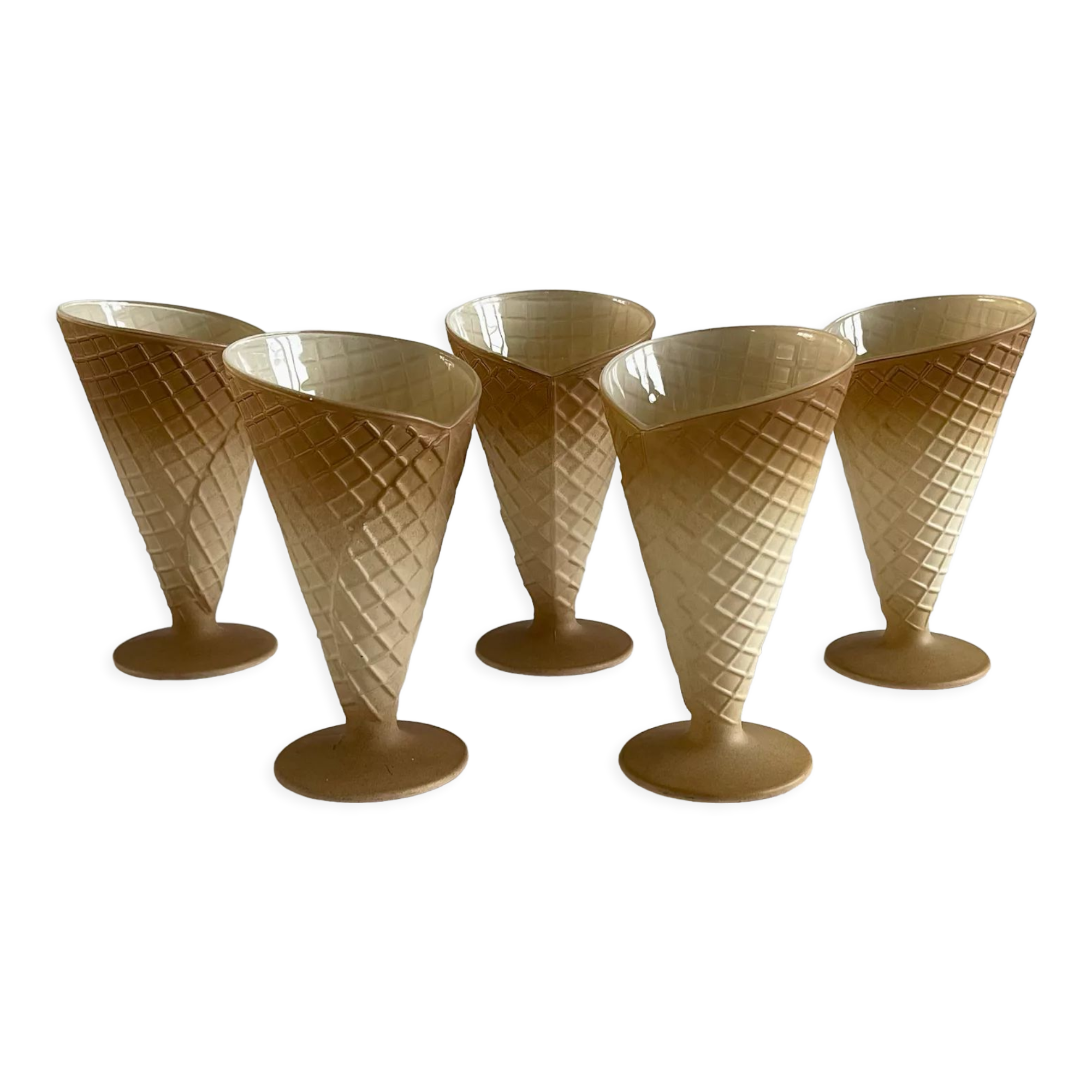 Set of 5 ice cream cups Italy 1960