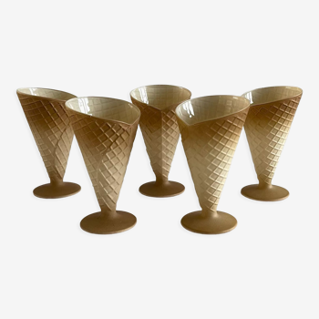 Set of 5 ice cream cups Italy 1960