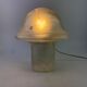 White clear glass peill and putzler mushroom table lamp