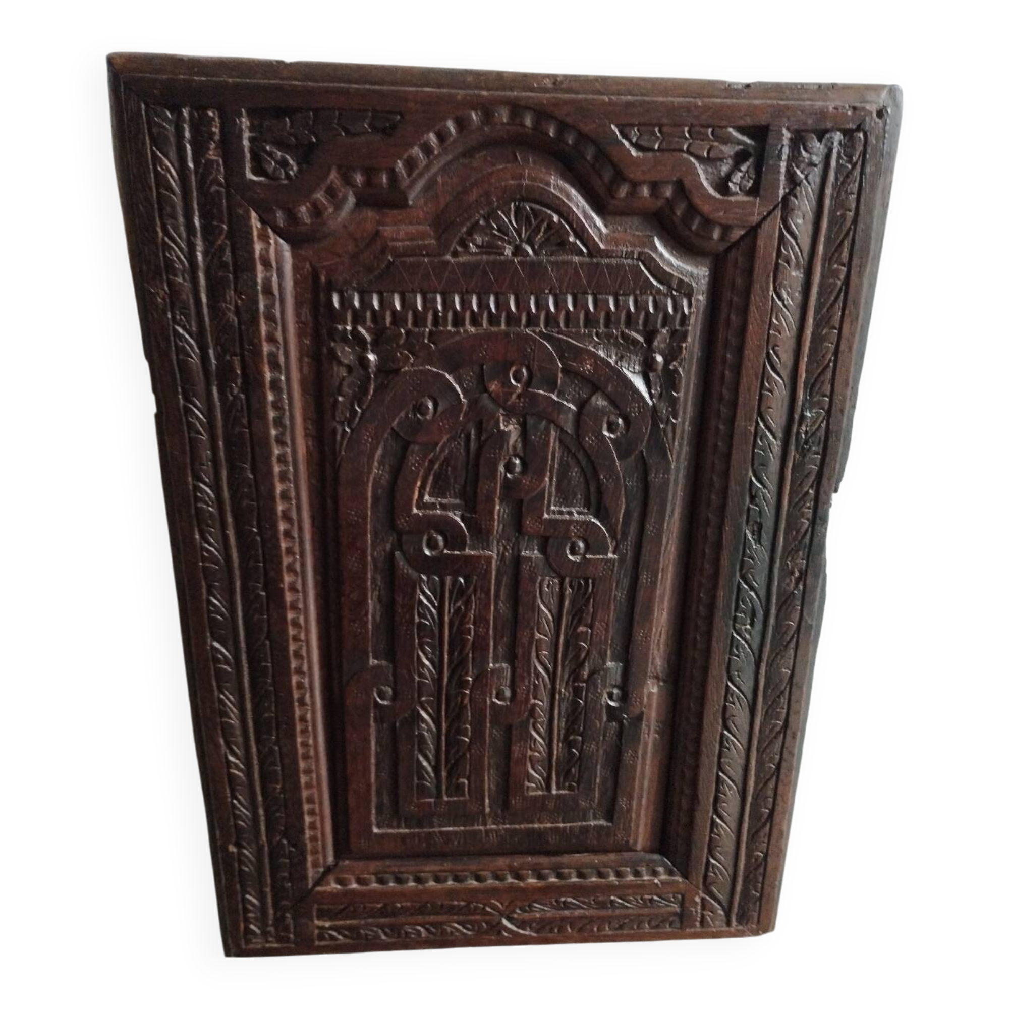 Carved wooden panels