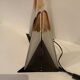 Murano Pair of 2 Lamps Glass Plate Two-material Vintage 1980 DLG Vetro