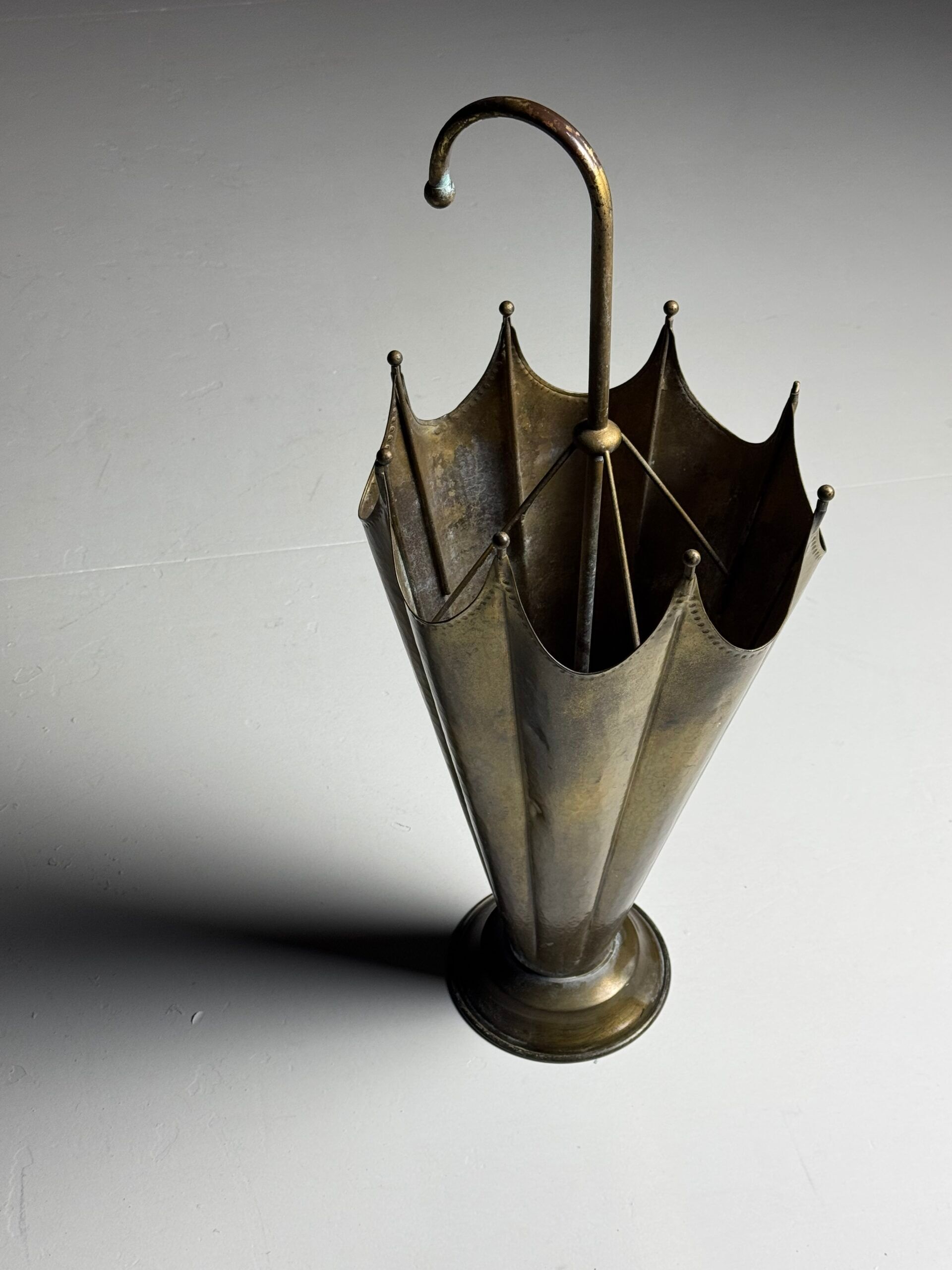 Vintage copper umbrella stand