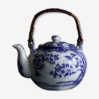 Blue ancient teapot