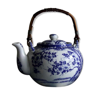 Blue ancient teapot