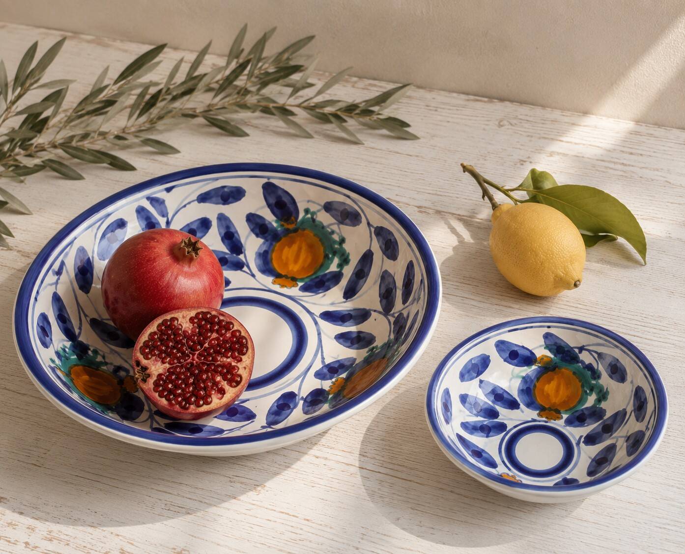 6 hand-painted ceramics – Desuir - Sicily