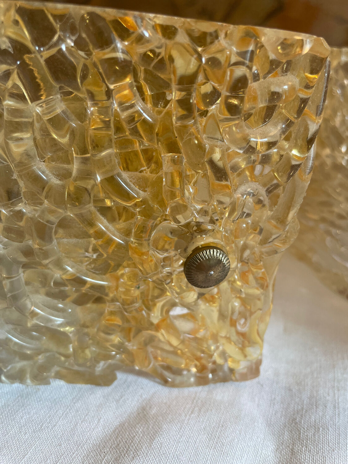 Worked glass wall lamp