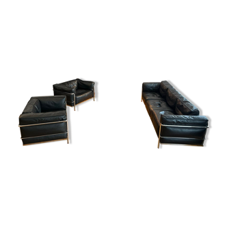 Cassina Le Corbusier LC3 sofa and armchairs