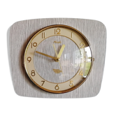 Vintage clock silent wall pendulum "Kienzle Formica white gray"