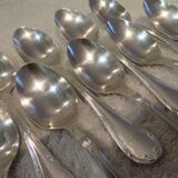 10 silver-plated coffee spoons by Christofle Rubans Louis XVI