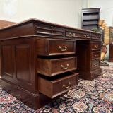 Classic English Desk with Green Leather