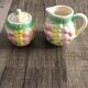 Barbotine milk jug and sugar bowl set - Perfect condition