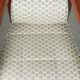 In very good condition Art Deco design dining chairs with fabric upholstery