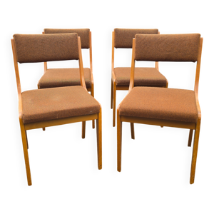 Suite de 4 chaises traîneau