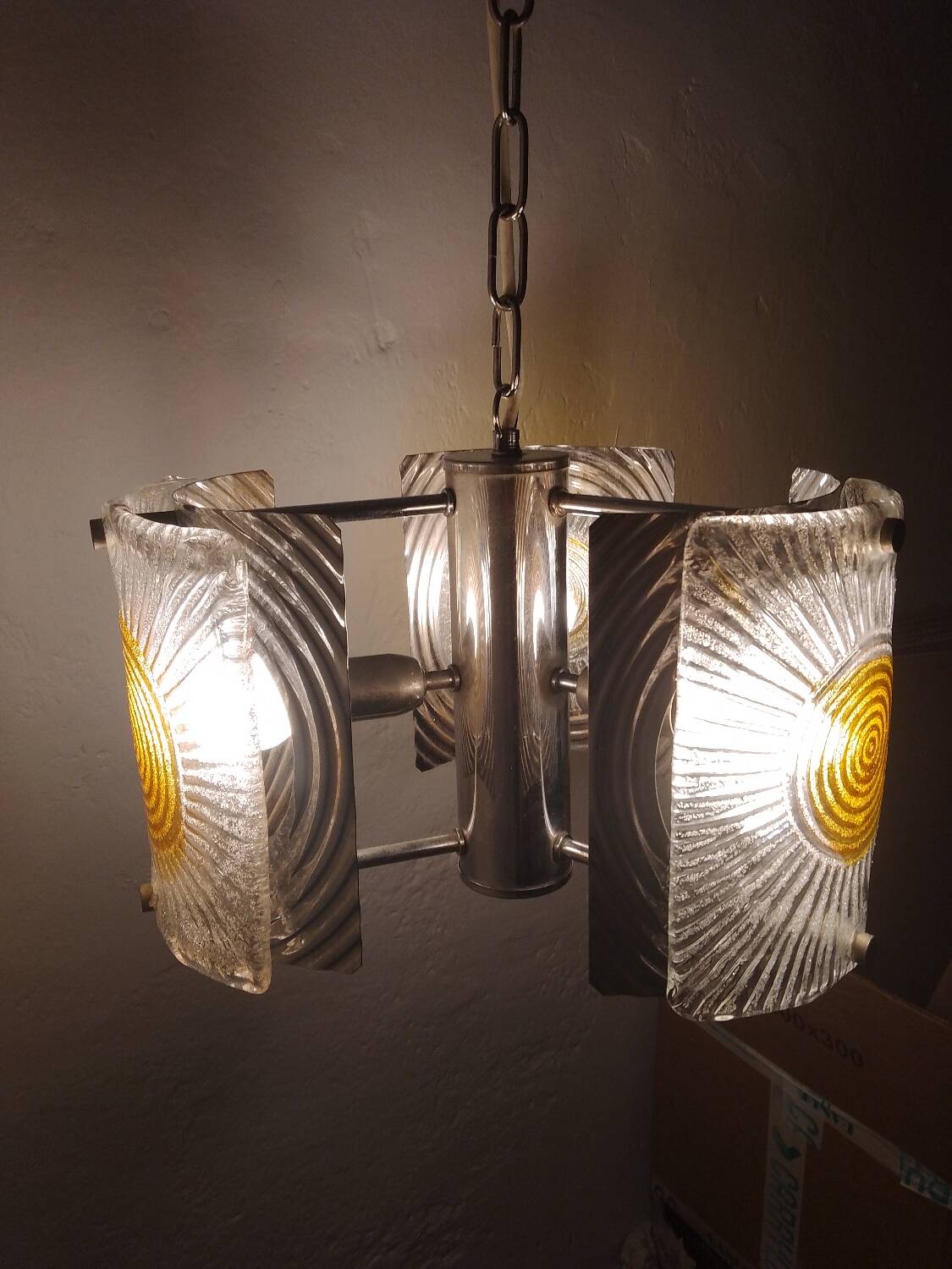 Murano glass pendant chandelier zuccheri mazzega ceiling light wine light fixture