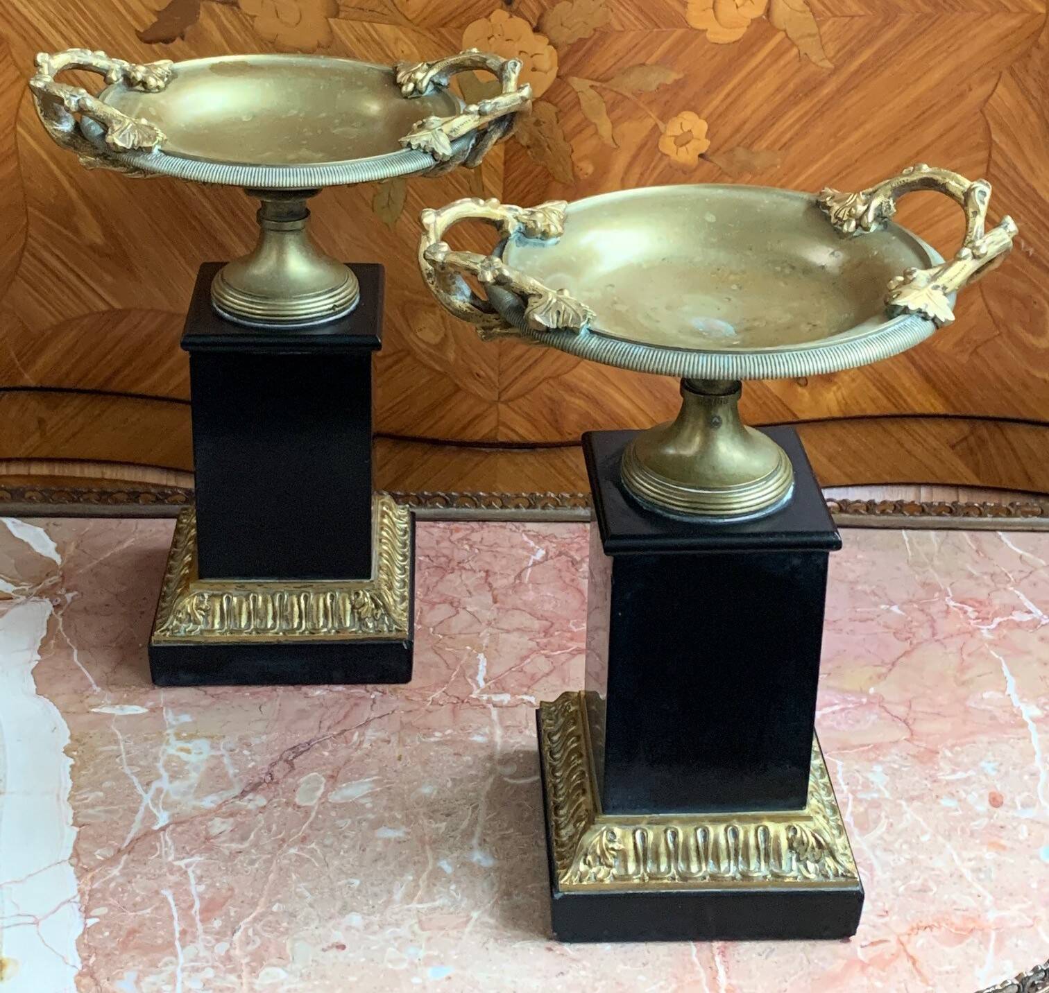 Pair of Napoleon III style vases.