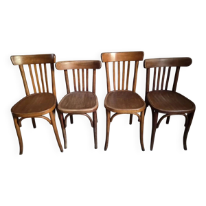 Ensemble de 4 chaises bistrot françaises