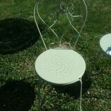 Green wrought iron garden furniture