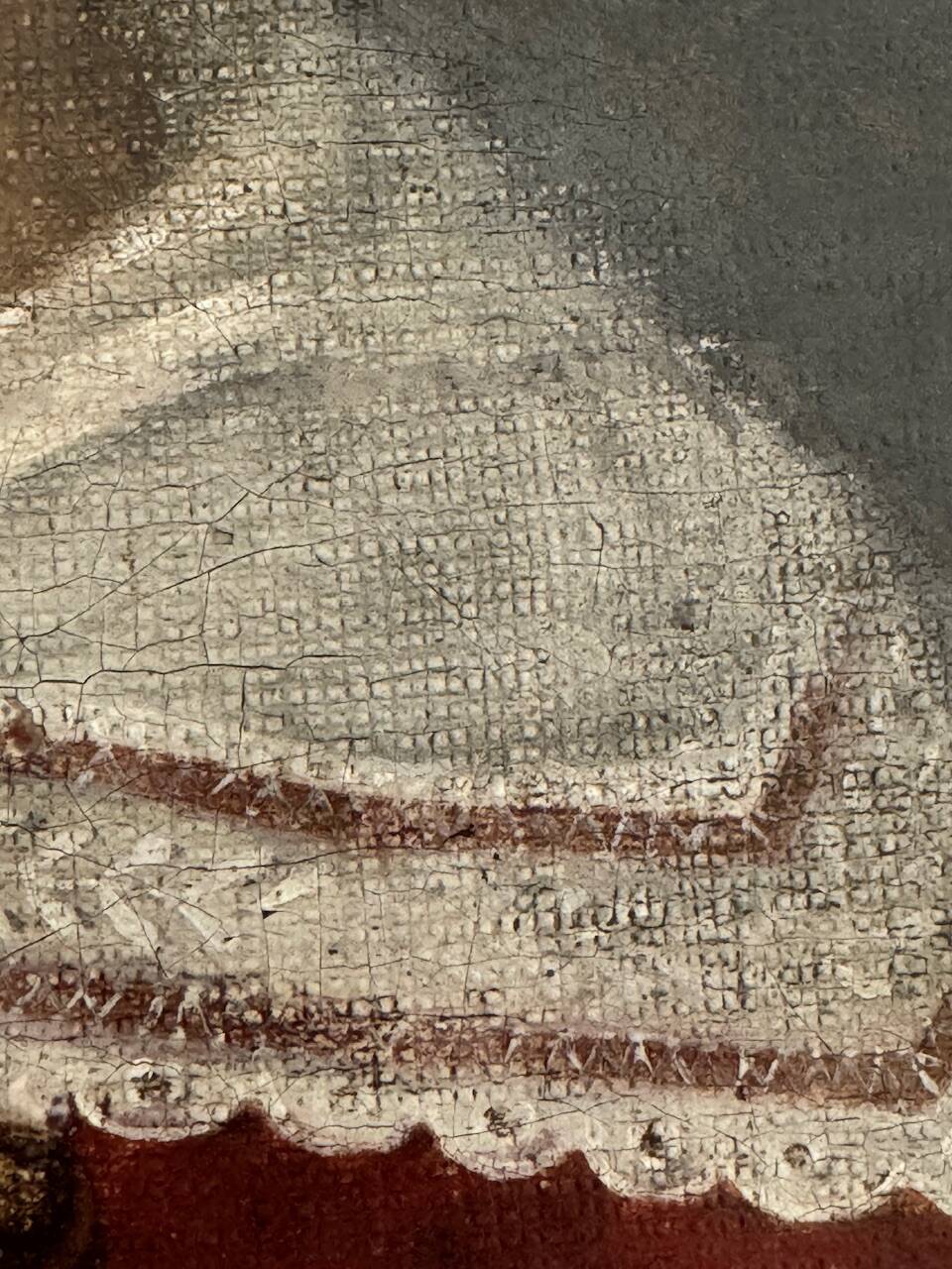 Old painting, portrait of a young boy 19th century