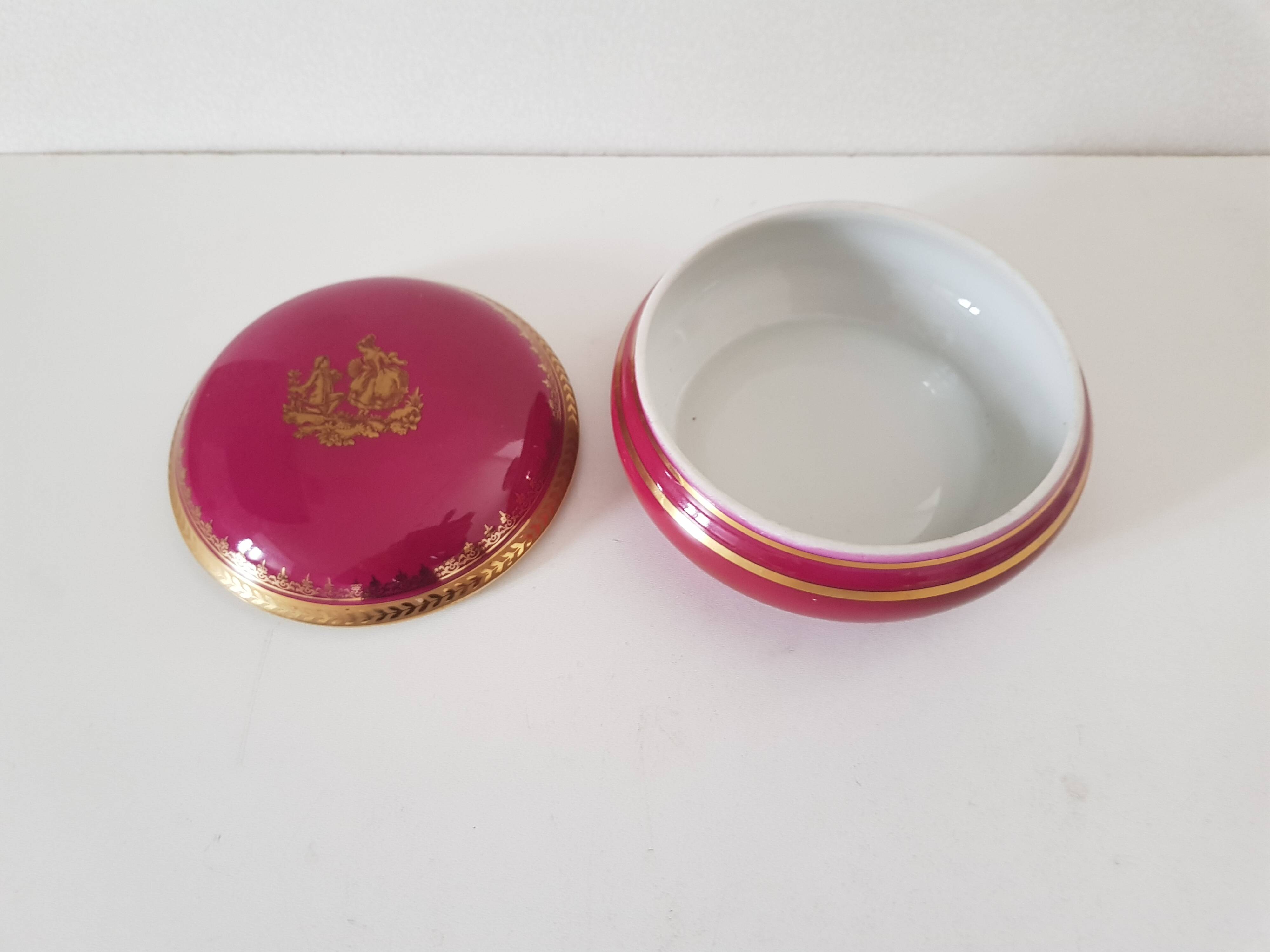 Jewelry box / candy box in Limoges Porcelain - Gaumot Labesse