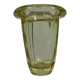 Art Deco thick glass vase with folded edge, 1950s