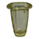 Art Deco thick glass vase with folded edge, 1950s