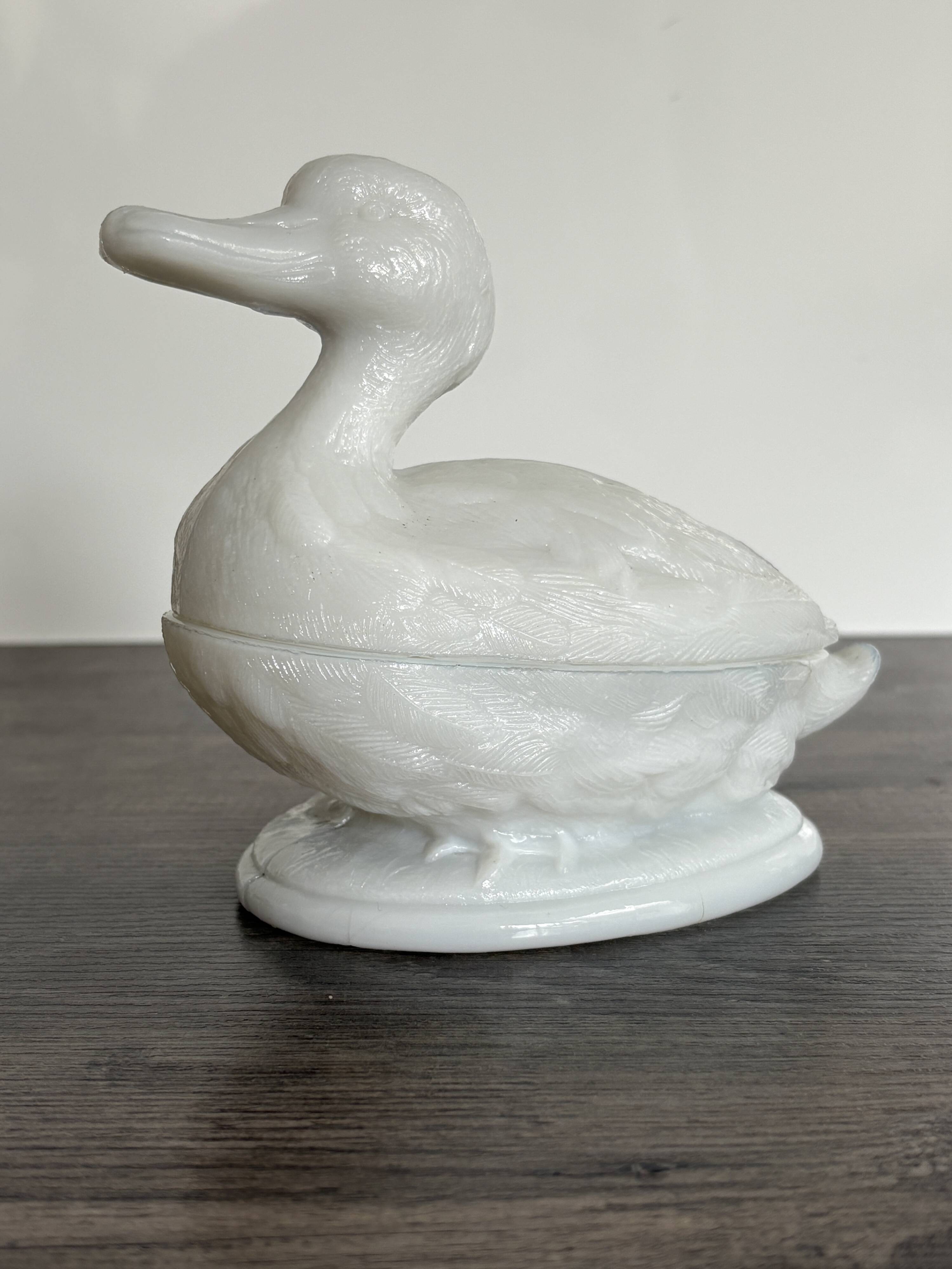 Antique white opaline candy box