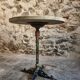 Bistro table / old garden with a cast iron base and stone top, France