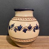 Glazed terracotta vase decorated with vegetable frieze of Savoy type