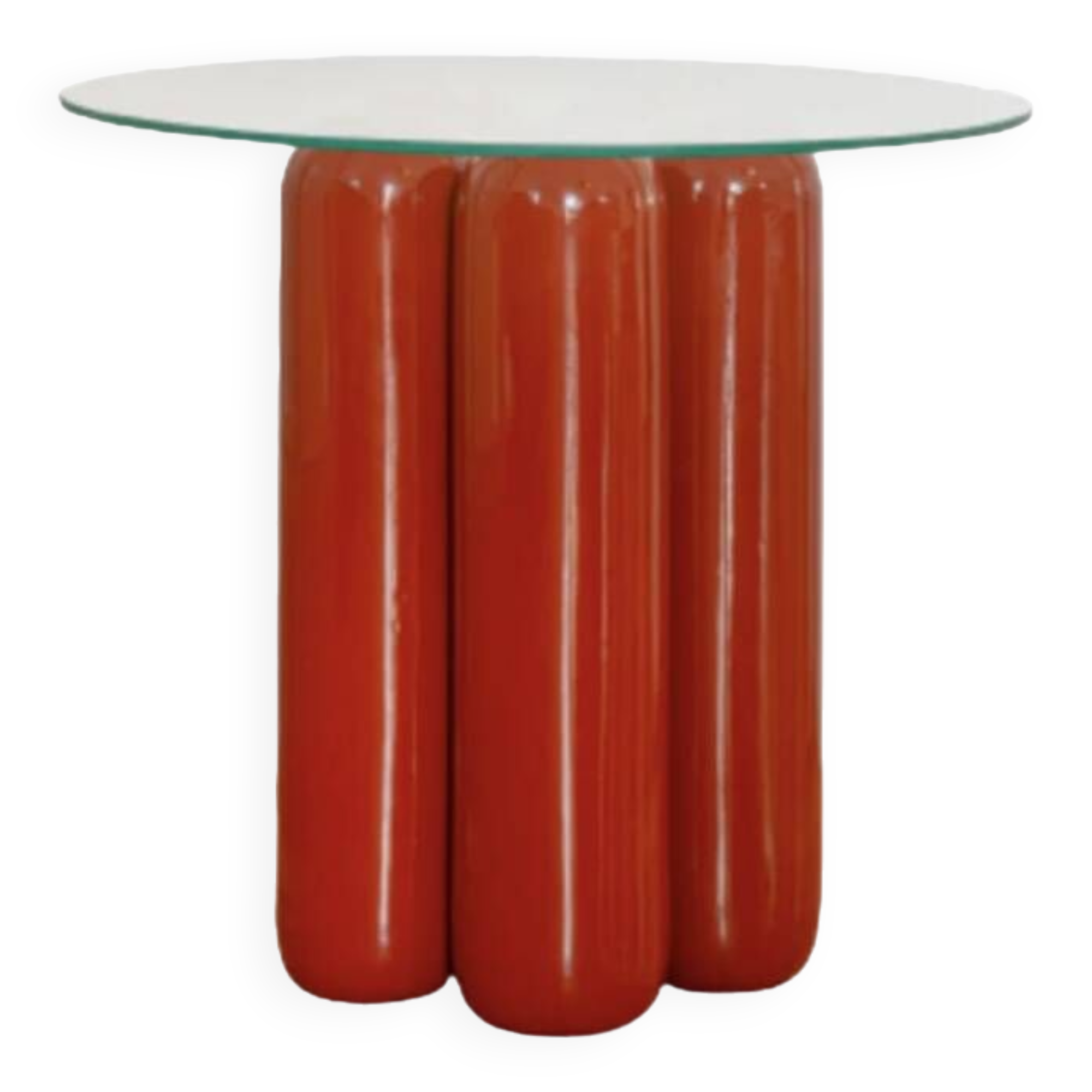 Ceramic pedestal table - TERRACOTTA