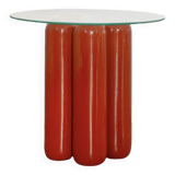 Ceramic pedestal table - TERRACOTTA
