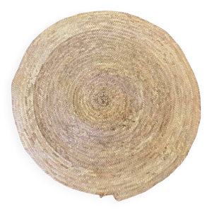 tapis Rond Naturel Tressé